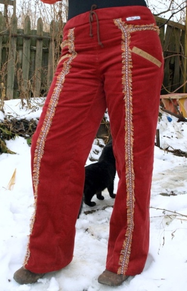 штанці вольні. з характером. друге видання. зимове. червоний вельвет