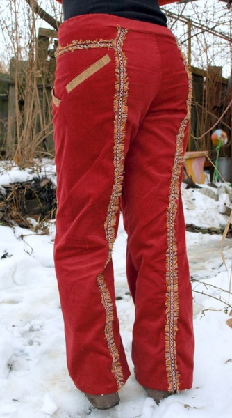 штанці вольні. з характером. друге видання. зимове. червоний вельвет