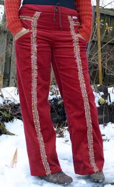 штанці вольні. з характером. друге видання. зимове. червоний вельвет
